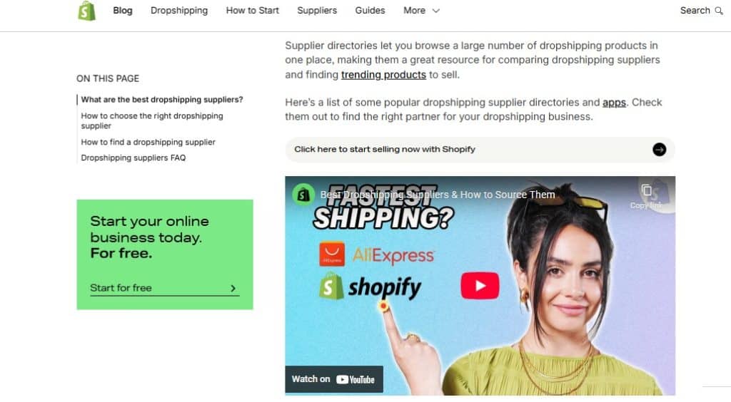 Reliable dropshipping supplier selection for Shopify business