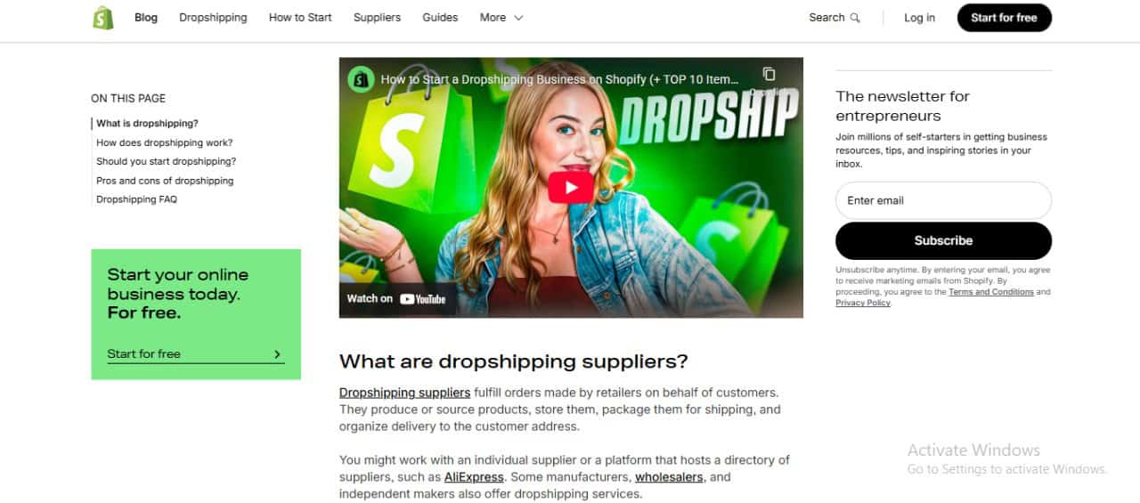 You Can Start a Shopify Dropshipping Business with No Money