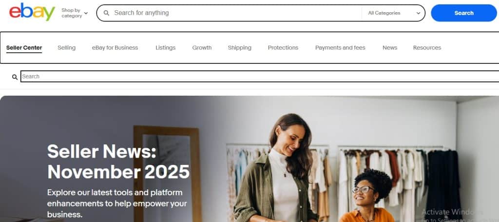 eBay online marketplace logo representing global e-commerce and dropshipping business platform